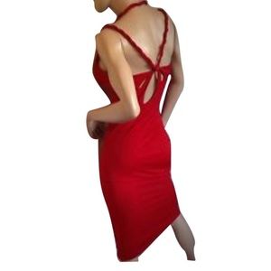 Karen Millen Red Mid Length Cocktail Dress